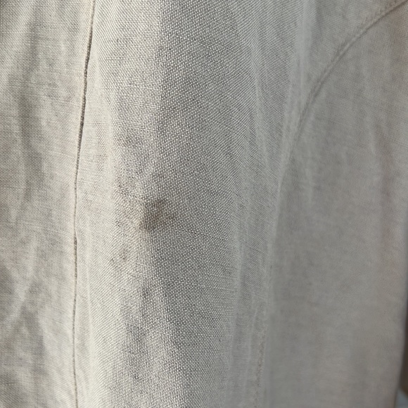 Linen/Rayon Avenue 3/4 sleeve Abalone Button Up Classic Timeless Tunic size 32 - Picture 11 of 11